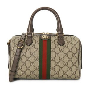 Gucci Ophidia GG Supreme Boston Bag Brown